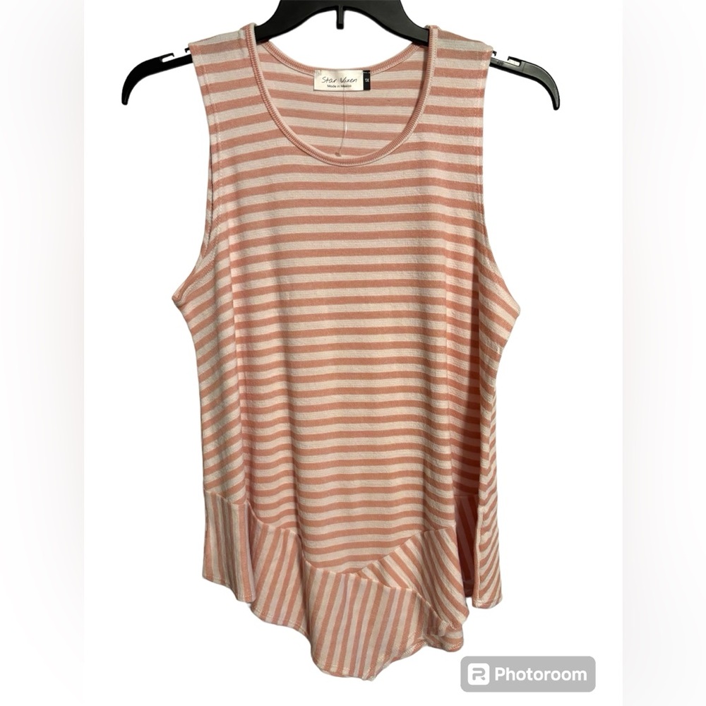 NEW•StarVixen Pink & White Swing Tank size 1X